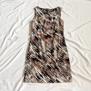 Y2K Brown and White Knee Length Dress Size 6